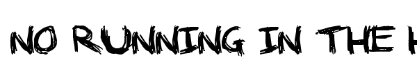 No Running In The Halls font preview